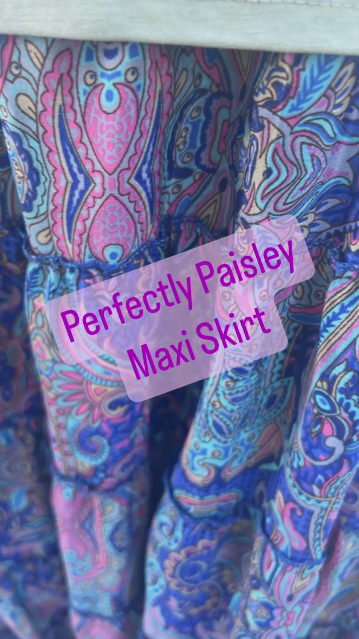 Perfectly Paisley Maxi Skirt